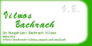vilmos bachrach business card
